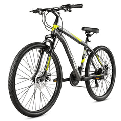 CRADIAC Hustler X7 21 Speed High Performance Mountain Cycle for Men with Front Suspension & Dual disc Brakes, 29T Inch Tire, Steel Frame MTB | Ideal for 14+ Years, Unisex, Frame Size - 18.5 Inch