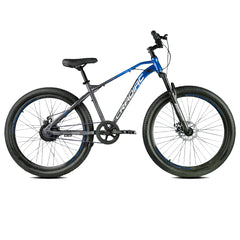 CRADIAC Top Gun Single Speed High Performance Steel Mountain Cycles for Men with Front Suspension & Dual Disc Brake| 26" T Non Geared MTB Bike | Ideal for 14+ Years, Unisex, Frame Size : 17 Inch