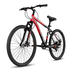CRADIAC Stinger 7 Speed 27.5 inch Steel Geared High Performance Mountain Cycle for Men with Front Suspension & Dual disc Brakes | Ideal for 12+ Years, Unisex, Frame Size - 18.5 Inch