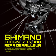 CRADIAC Hustler X7 21 Speed High Performance Mountain Cycle for Men with Front Suspension & Dual disc Brakes, 29T Inch Tire, Steel Frame MTB | Ideal for 14+ Years, Unisex, Frame Size - 18.5 Inch