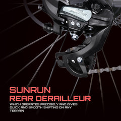 CROW - Wolf 7 Speed | 27.5" Inch Mountain Bike | HITENSILE Steel Frame | Suspension Fork | Dual Disc Brakes | Ideal for Boys/Girls/Men/Women