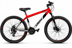 CROW - SNYPER 21 Speed Gear Cycle for Men | Cycle for Boys | Steel Mountain Cycles for Men with Front Suspension & Dual Disc Brake 21 Geared MTB Bike 27.5T | Ideal for 12+ Years, Unisex