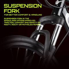 CROW - Speedliner | 18.5 Inch HI-TENSILE Steel Frame | Double Wall Alloy Rims | Dual Disc Brakes | Single Speed