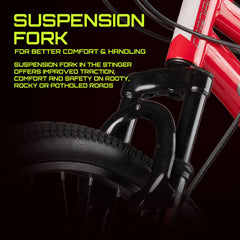 CRADIAC Stinger 7 Speed 27.5 inch Steel Geared High Performance Mountain Cycle for Men with Front Suspension & Dual disc Brakes | Ideal for 12+ Years, Unisex, Frame Size - 18.5 Inch