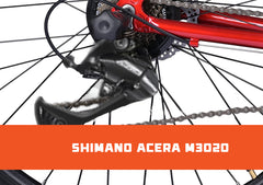 Cradiac Machine 21 Speed 6061 Alloy Hybrid Cycle 21 Geared Bicycle for Men with Rigid Fork & Dual Disc Brake Hybrid Bike | Ideal for 15+ Years, Unisex, Frame Size : 19.5 Inch, Metalic Red