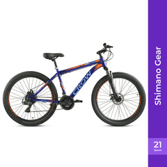 CROW - Wolf 21 Speed | 27.5" Inch Mountain Bike | Suspension Fork | Dual disc Brakes | Double Wall Alloy Rims | Unisex MTB | Ideal for Men/Women/Boys/Girls