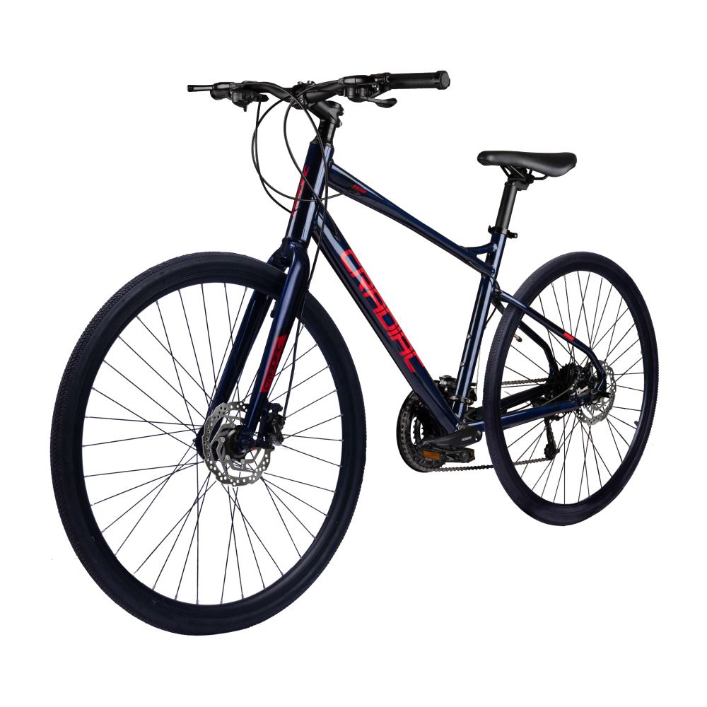 CRADIAC Concept X 24 Speed Gear Hybrid Cycle 700 35 C Bike Rigid Fork 6061 Alloy Frame 700 35C Nylon Tires Shimano hydraulic Dual