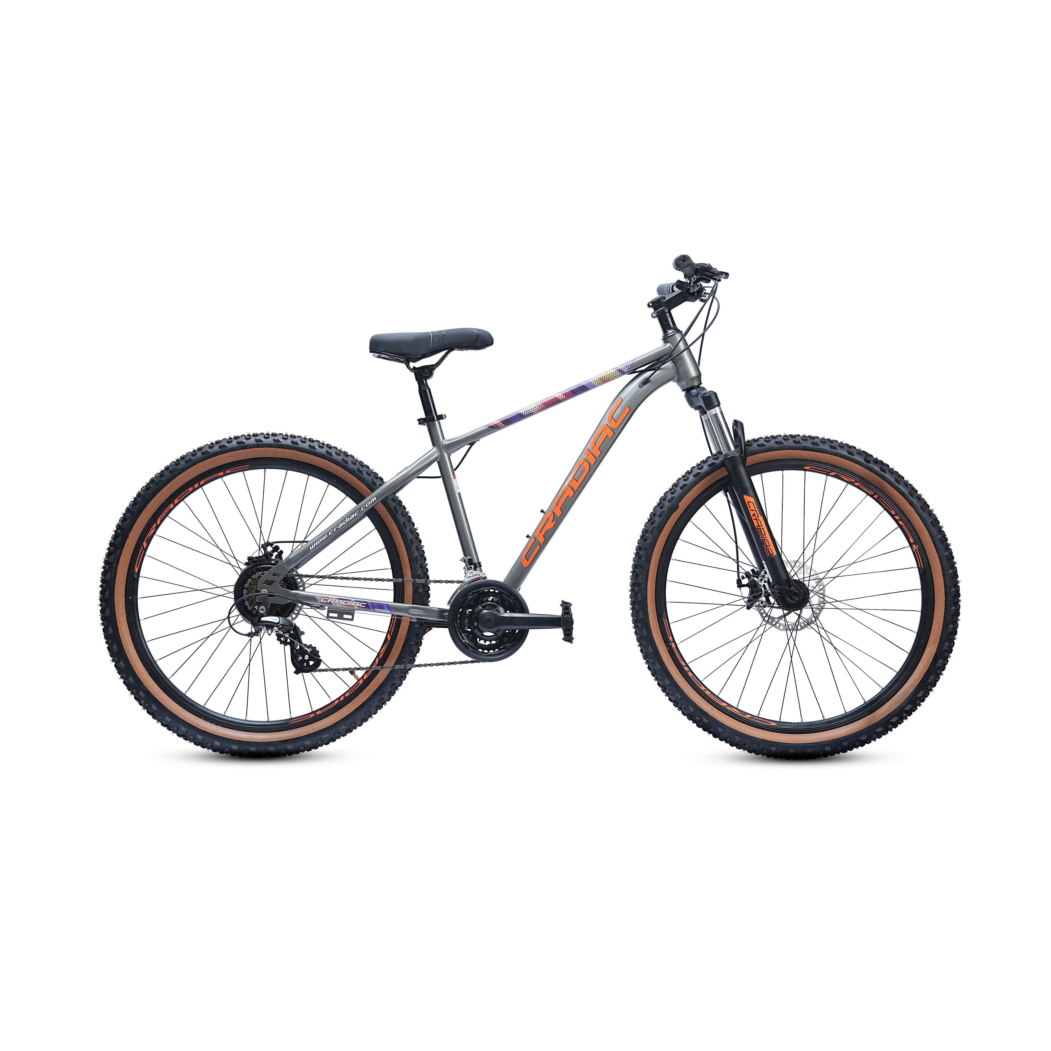 CRADIAC Dexter 21 Speed | 18.5 INCH HI-TENSILE Steel Frame | 27.5T Mountain Bike | Front Suspension | Dual DISC