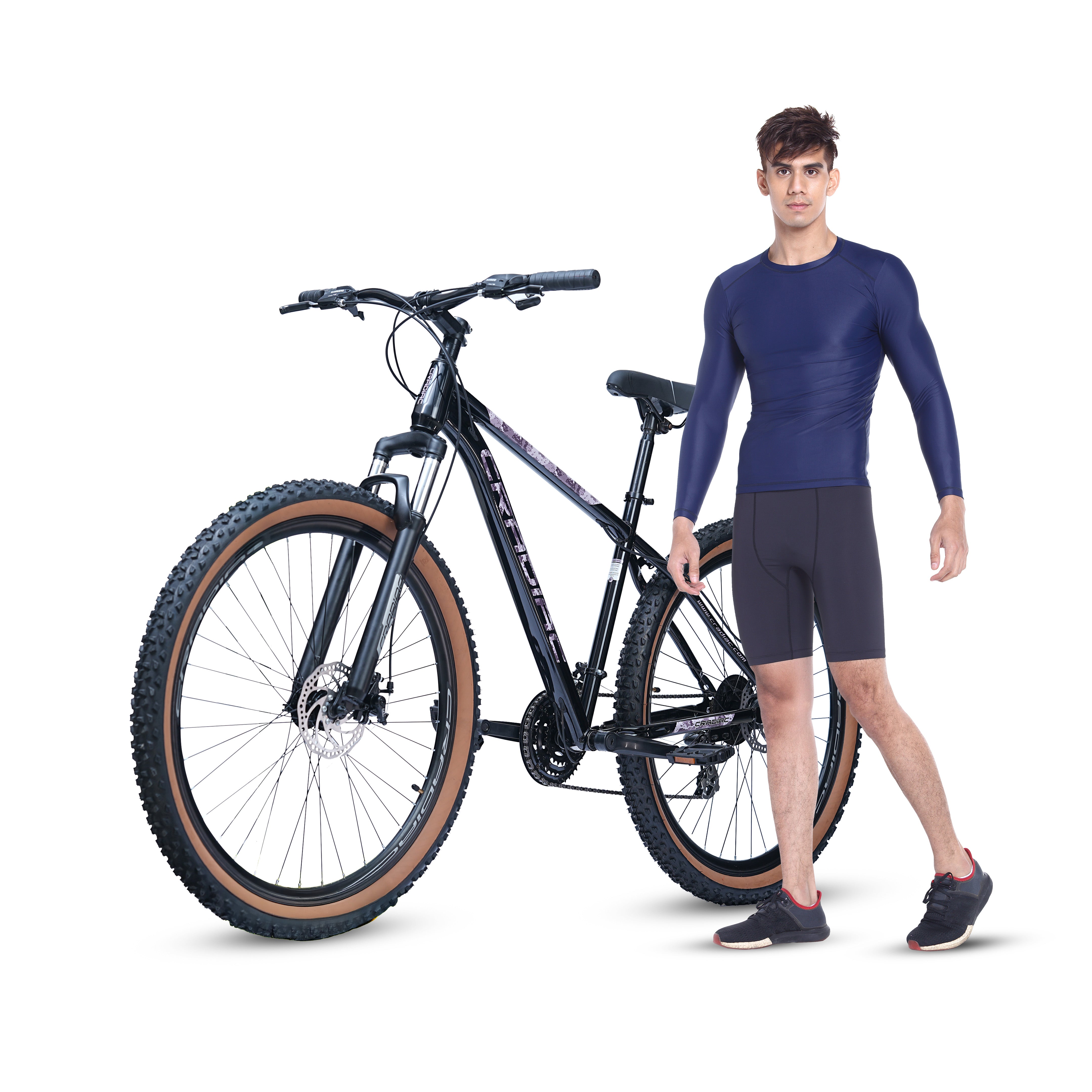 CRADIAC Xtreme 21 Speed | 18.5 INCH HI-TENSILE Steel Frame | 29T Mountain Bike | Front Suspension | Dual DISC