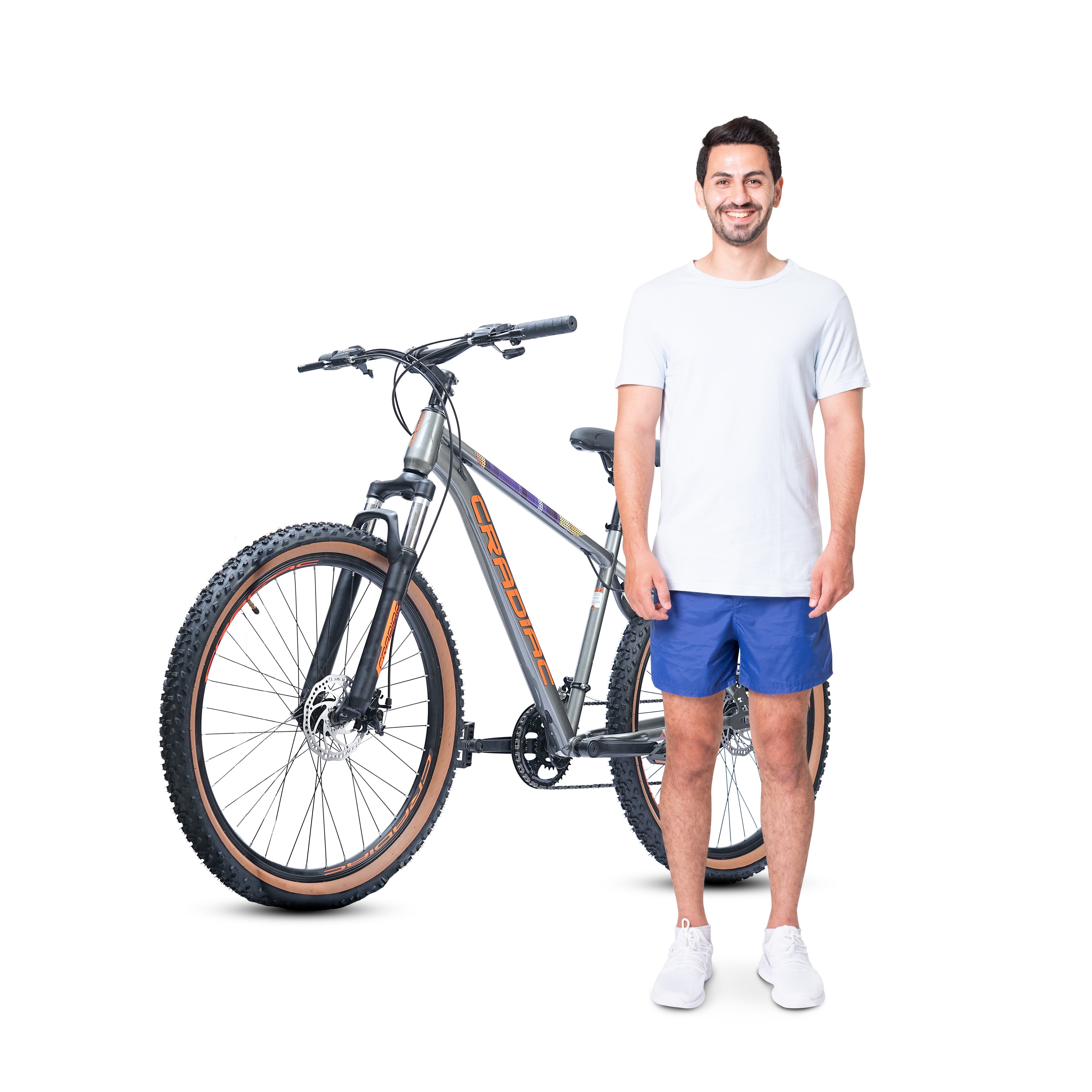 CRADIAC Dexter 7 Speed | 18.5 INCH HI-TENSILE Steel Frame | 27.5T Mountain Bike | Front Suspension | Dual DISC