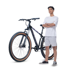 CRADIAC Dexter Single Speed | 18.5 INCH HI-TENSILE Steel Frame | 27.5T Mountain Bike | Front Suspension | Dual DISC
