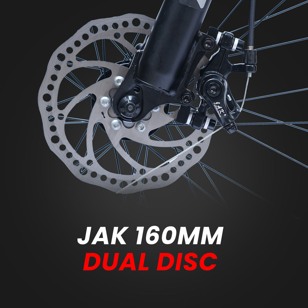 CRADIAC Dexter Single Speed | 18.5 INCH HI-TENSILE Steel Frame | 27.5T Mountain Bike | Front Suspension | Dual DISC