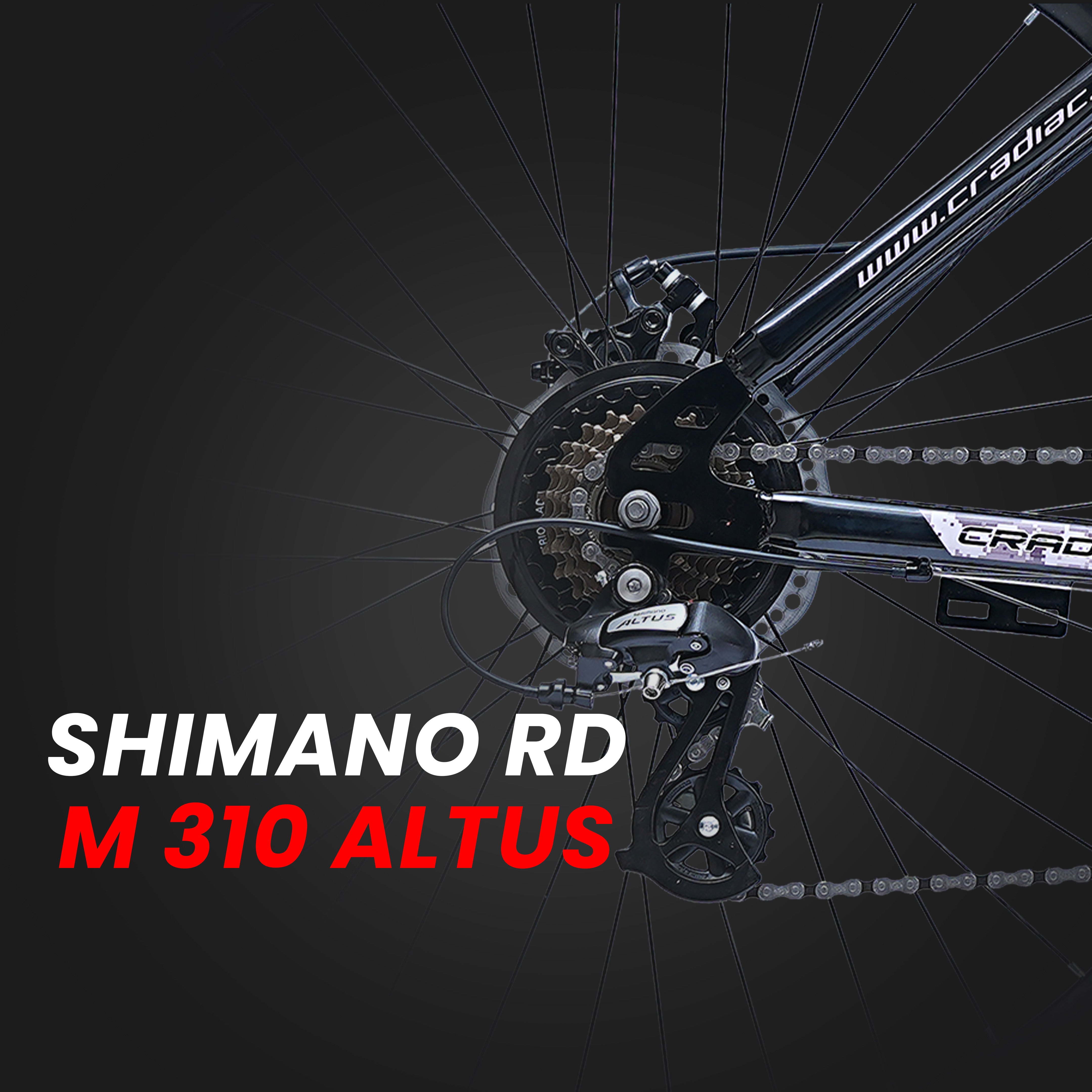 CRADIAC Xtreme 21 Speed | 18.5 INCH HI-TENSILE Steel Frame | 29T Mountain Bike | Front Suspension | Dual DISC