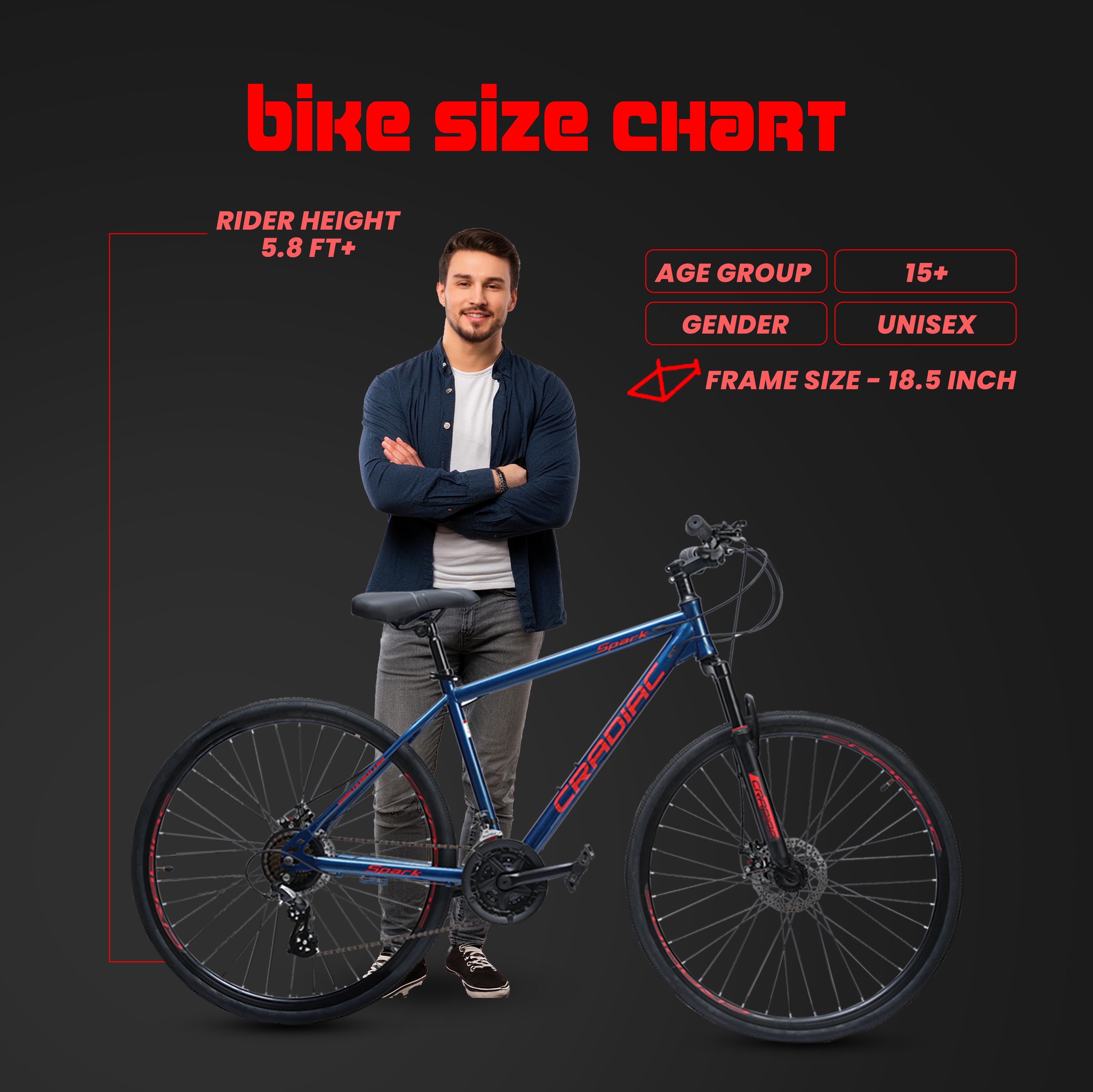 Zxr 17 Inch Hybrid Bike Steel Hybrid Bike Frames CRADIAC Spark