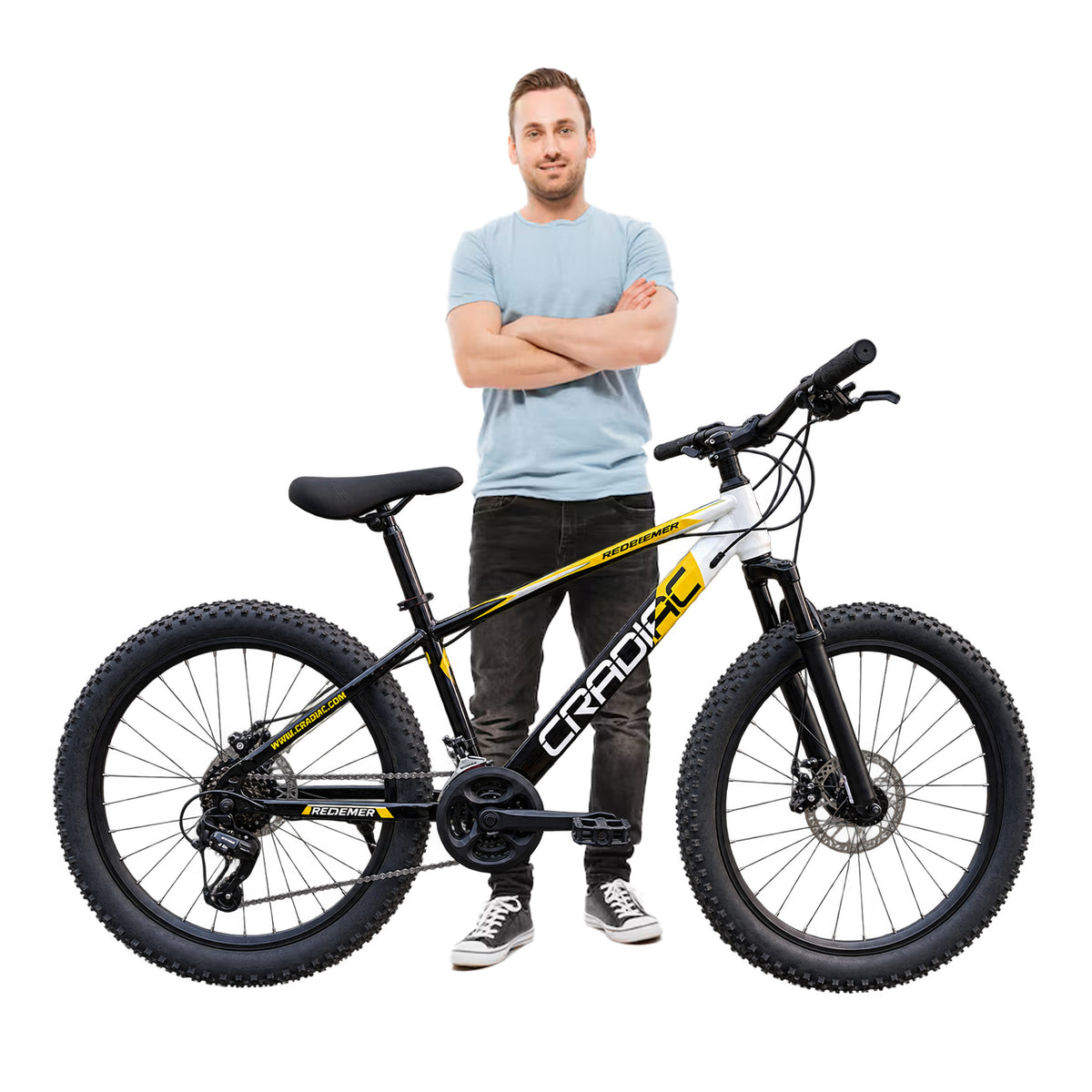 CRADIAC - REDEEMER 21 Speed Gear Cycle | 27.5" T Cycle for Boys 12 to 15 Years | Bicycle for Men Adult | Mountain Bike with Front Suspension & Dual Disc Brakes| Unisex MTB Cycle for Men |