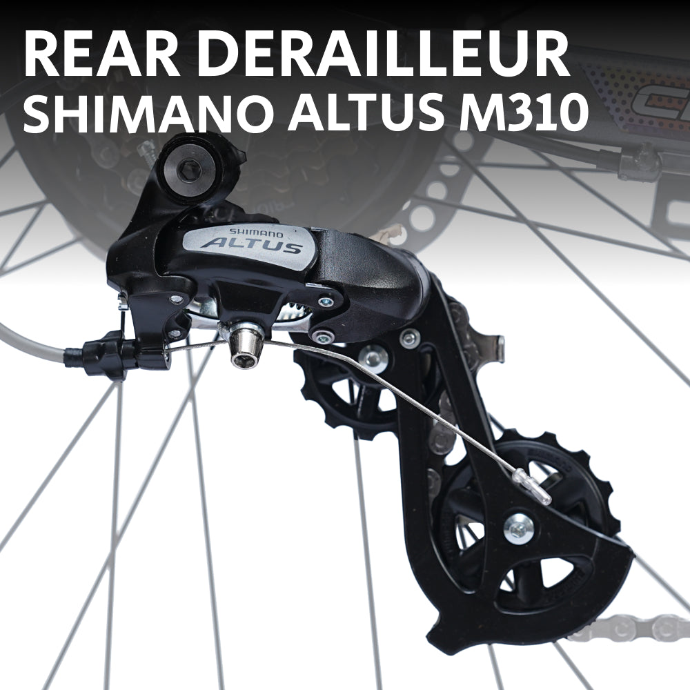 CRADIAC Dexter 21 Speed | 18.5 INCH HI-TENSILE Steel Frame | 27.5T Mountain Bike | Front Suspension | Dual DISC