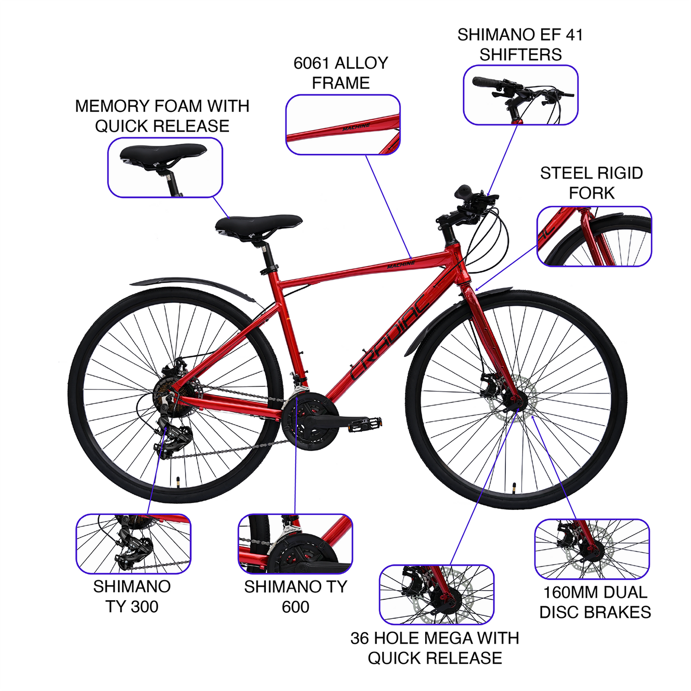 HYBRID CYCLE | HYBRID BICYCLE | HYBRID BIKE  Cradiac Sports