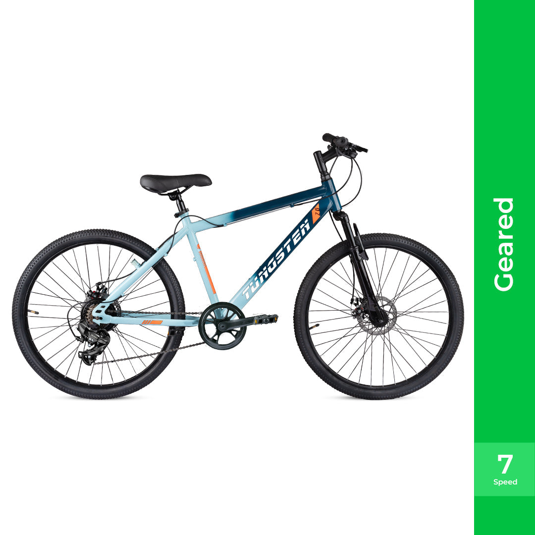 TUNGSTEN Aviator Speed 26 INCH Mountain Bike with Gears HITENSILE Steel Frame Dual DISC Brakes Ideal for 12+ Years Unisex