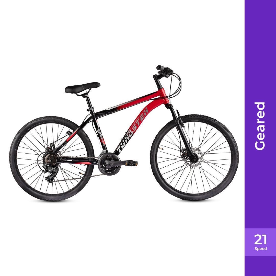 TUNGSTEN Urban Mount 21 Speed 21 Gears INCH Mountain Bike HITENSILE Steel Frame Dual DISC Brake Ideal for 12+ Years Ideal for