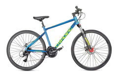 Cradiac Gunner PRO 21 Speed 6061 Alloy Hybrid Cycle 21 Geared Bicycle for Men with Front Lockout Suspension & Disc Brake Hybrid Bike | Ideal for 15+ Years, Unisex, Frame Size : 18.5 Inch, Teal Blue