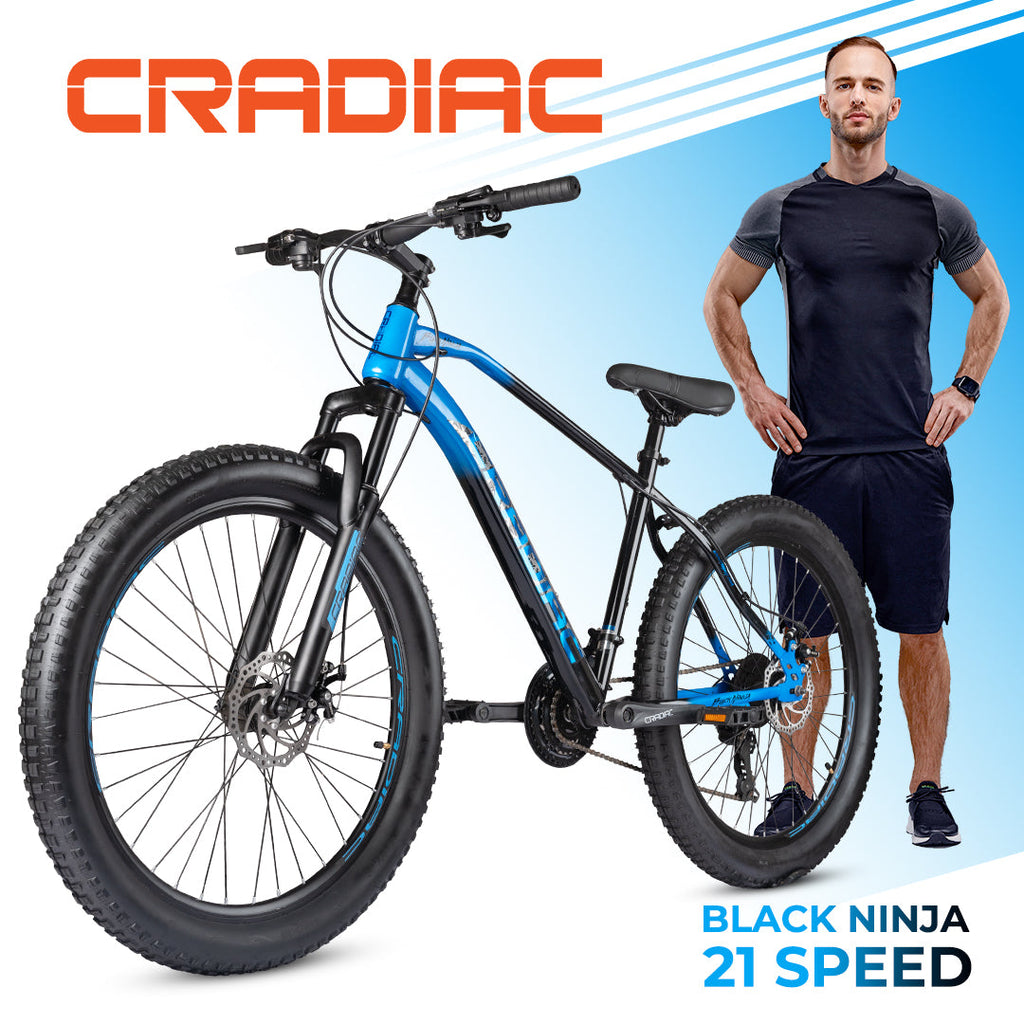 Buy Cradiac Black Ninja 21 Speed 26T Fat Tyre Bicycle – Cradiac Sports