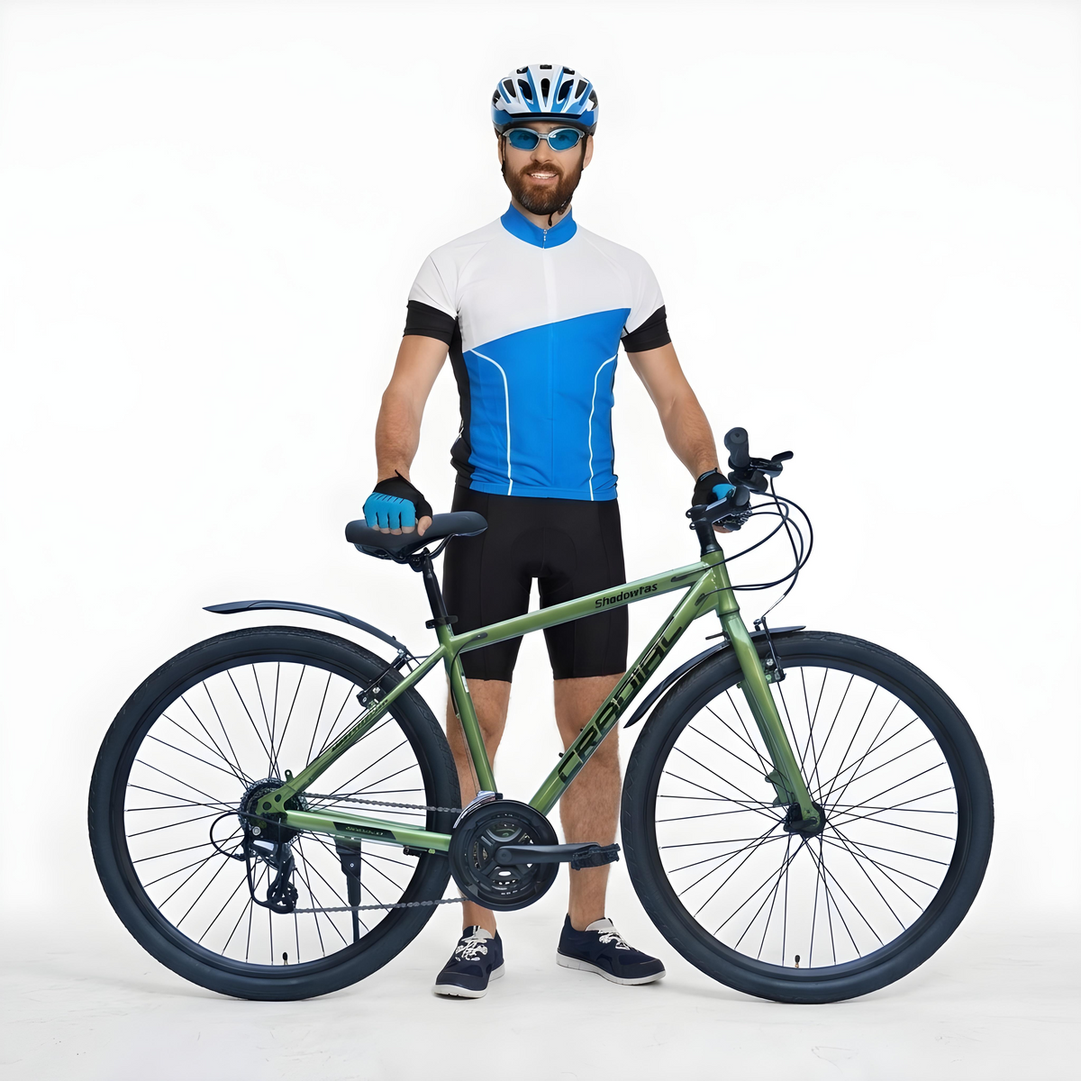 CRADIAC - SHADOWFAX 24 SPEED | 700X45 Hybrid cycle for mens adult | cycle for adults | cycles hybrid | 24 SPEED gear cycle for adults WITH RIGID FORK AND V BRAKE | IDEAL FOR 5.8FT + UNISEX