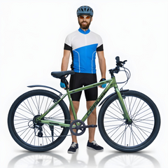 CRADIAC - SHADOWFAX 8 Speed | 700X45 C Nylon Cycles for Mens Adult | Hybrid Cycle for Adults | Cycles Hybrid | 8 Speed Gear Cycle for Adults with Rigid Fork and V Brake | Ideal for 5.8FT + Unisex