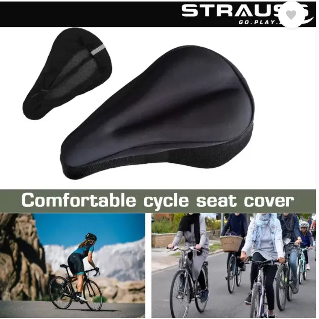 Buy Strauss Silicone Gel Free Size Black Bicycle Seat Cover