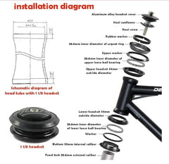 Cycle Head Set Heavy Duty Bicycle External Bearing Headset Head Cup Set