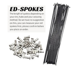 ALTER 36 PCS E-Bicycle ED-Spokes for 26" 13 Gauge, 220 MM for Double Wall Rim with Iron Nipples(ALSP_SPK220)