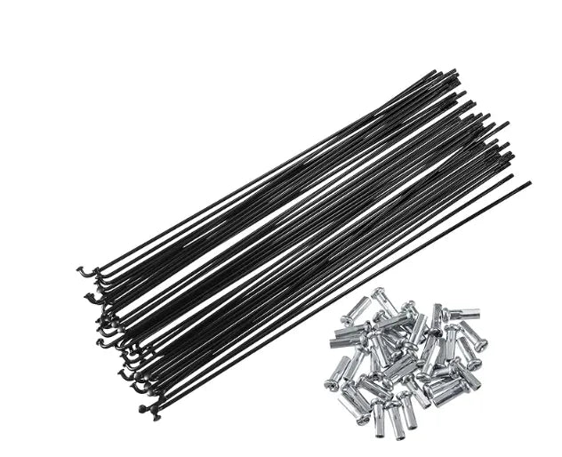 X AUTOHAUX 36 Pcs Bicycle Steel Spokes 14G Bike Spoke 200mm Length with Nipples for Most Bicycle