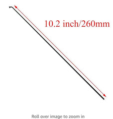 WELWIK 18pcs 14G J Bend Bicycle Steel Spokes 260mm W/Nipples, Black Bicycle Electric Bike Accessories Mountain/Road Bike Steel 14G Spokes