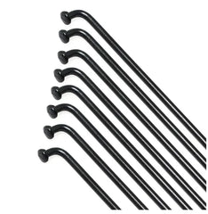 WELWIK 18pcs 14G J Bend Bicycle Steel Spokes 260mm W/Nipples, Black Bicycle Electric Bike Accessories Mountain/Road Bike Steel 14G Spokes