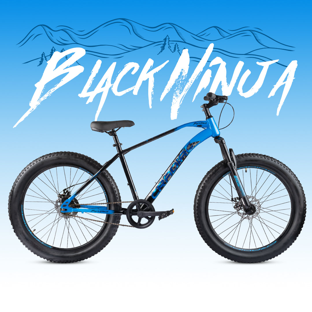 Buy Cradiac Black Ninja Single Speed 26T Fat Tyre Bicycle
