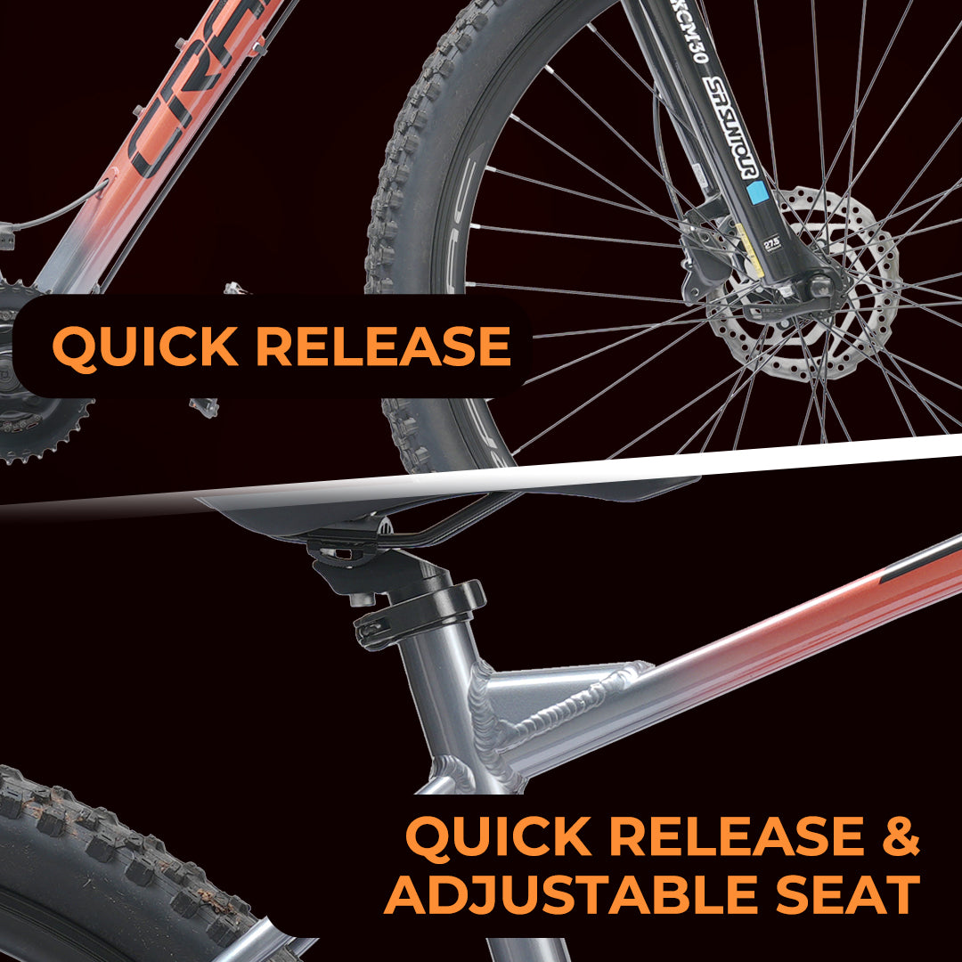 CRADIAC - XC 3000 | 2x11 Speed Gear Cycle | 27.5" Inch Mountain Bike | Hydraulic Disc Brakes | SR SUNTOUR Lockout Suspension | High Performance Alloy Frame | for 14+ Boys/Girls/Men