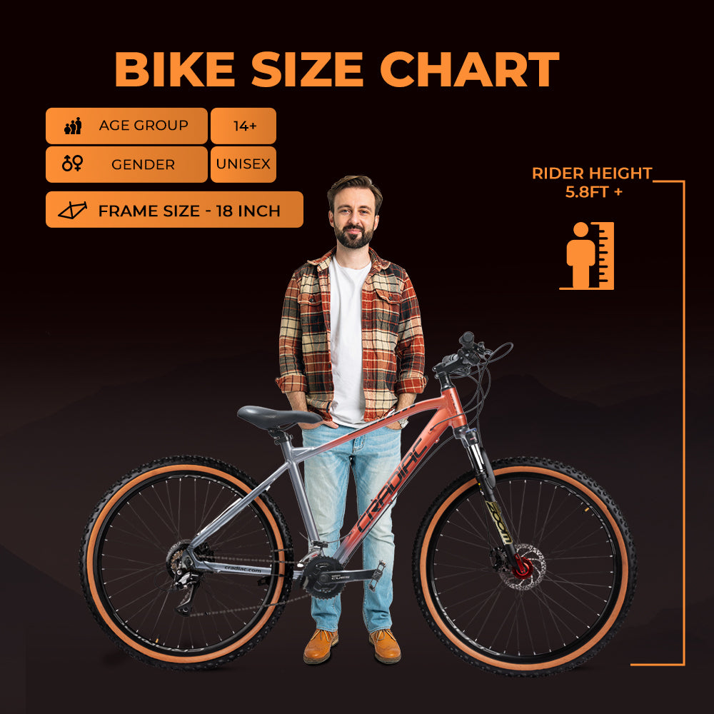 Buy Cradiac XC 3000 Lite 22 Speed Silver Orange MTB