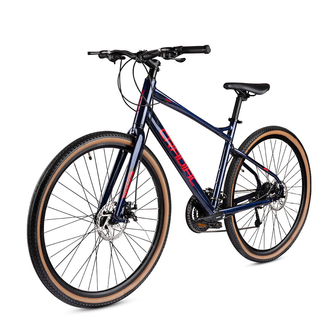 CRADIAC - Concept X | 24 Speed Gear GRAVEL Cycle | 700 * 47 C Bike | Rigid Fork | 6061 Alloy Frame | 700 * 35C Nylon Tires | Shimano hydraulic Dual DISC Brakes | Ideal for 15+ Years Men/Boys/Girls
