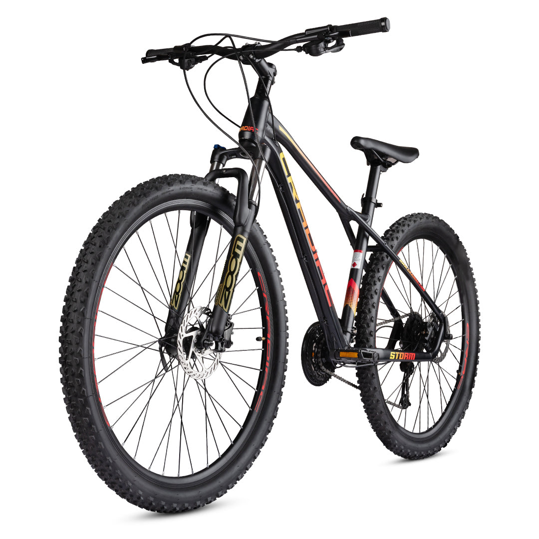 CRADIAC - Storm | 27 Speed Gear Mountain Bike | Zoom MASERA Lockout Suspension | 29" Inch MTB Cycle| Hydraulic Disc Brake | 6061 Alloy Frame | for 15+ Years Men/Boys/Girls/Women