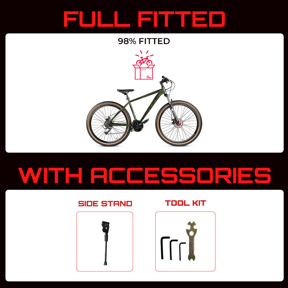 CRADIAC Alpha PRO 21 Speed 6061 Alloy Cycle 29 T 21 Speed Gear Bicycle for Men with Front Zoom Lockout Suspension Dual Disc Brake Mountain Bike