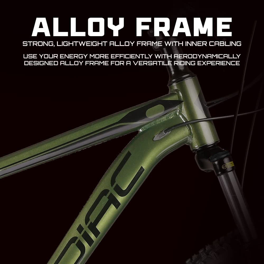 CRADIAC Alpha PRO X | 6061 Alloy Cycle| 29 T 21 Speed Gear | Bicycle for Men with Front Remote Lockout Suspension & Dual Disc Brake Mountain Bike | Ideal for 15+ Years, Unisex, Frame Size : 18 inch