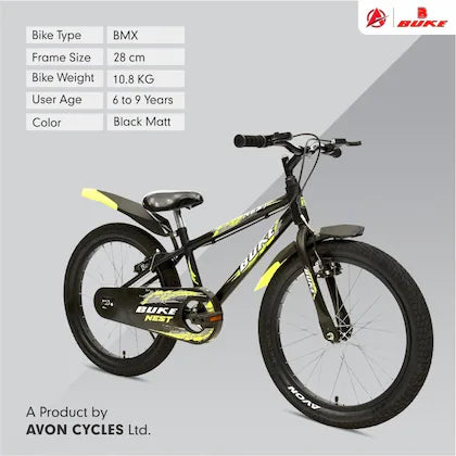 AVON Buke BMX Type |11Inch Frame|Broad tyres 20 T BMX Cycle  (Single Speed, Black, Rigid)