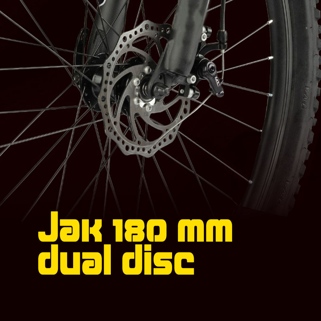 CRADIAC Terminator 7 Speed | 15 INCH HI-TENSILE Steel Frame | 26T Mountain Bike | Front Suspension | Dual DISC
