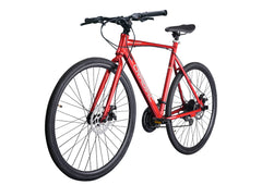 Cradiac Machine 21 Speed 6061 Alloy Hybrid Cycle 21 Geared Bicycle for Men with Rigid Fork & Dual Disc Brake Hybrid Bike | Ideal for 15+ Years, Unisex, Frame Size : 19.5 Inch, Metalic Red
